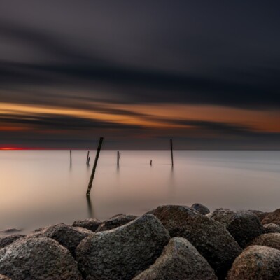 Rode streep aan de horizon