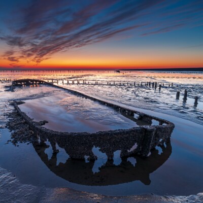 Scheepswrak op het Wad